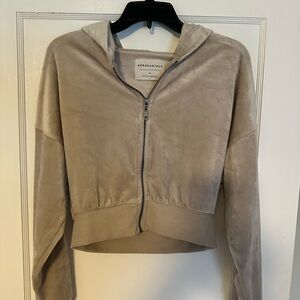 Aeropostale Women's Cream Teddy Jacket